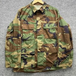 US Military Field Jacket Men's Size Medium Regular Woodland Camo  Combat Coat